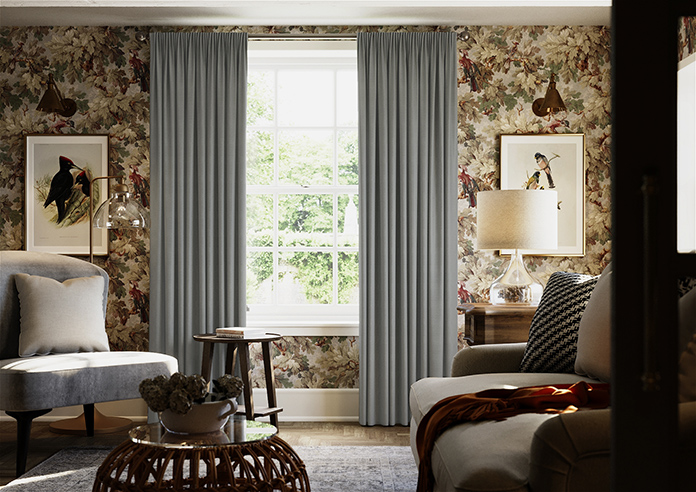 Faux Silk, Silver - Made to Measure Curtains - Image 3
